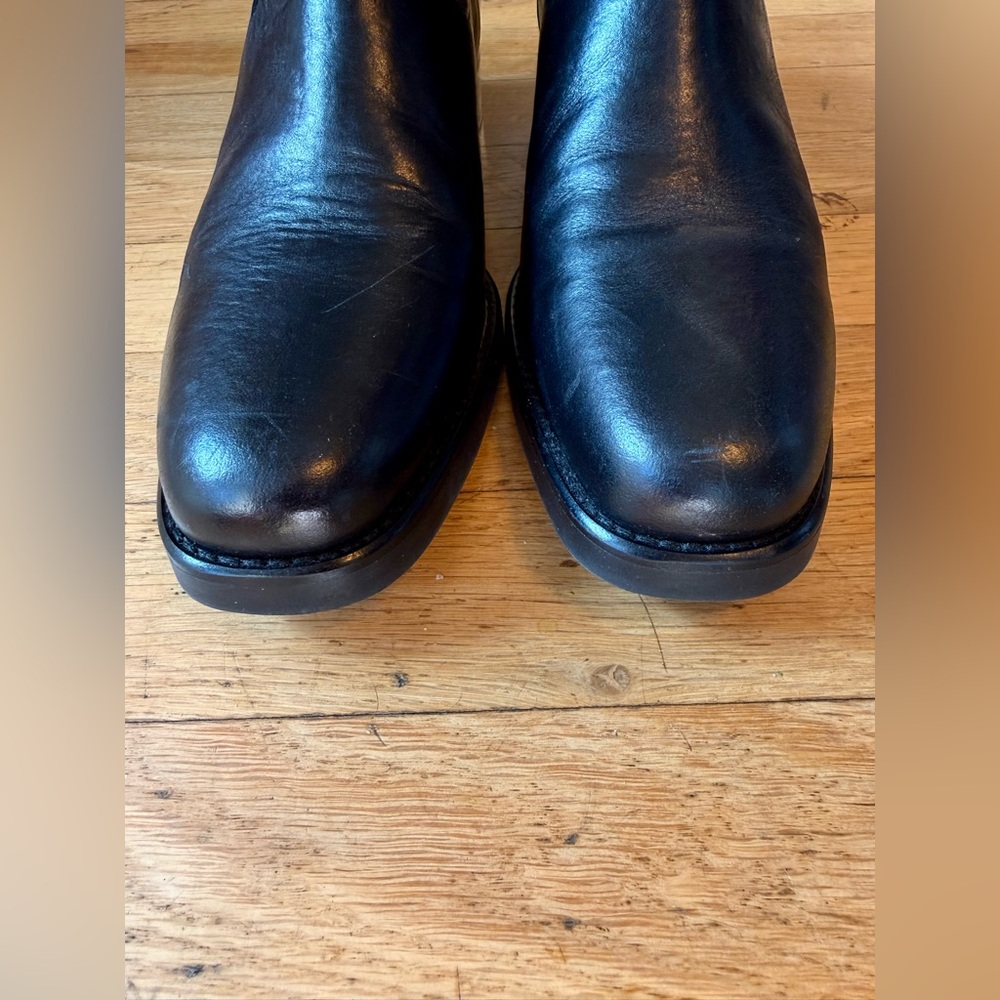 COS Leather Chelsea Boots Ankle Round Almond Toe Minimalist Workwear Block Heel - Picture 6 of 8